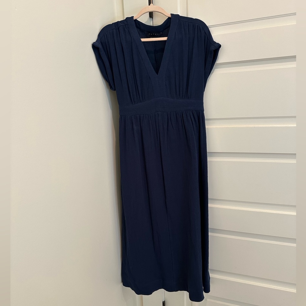 Hatch Deep Blue Midi Dress